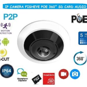 Telecamera IP Fisheye 1.1mm 5Mp H265 POE